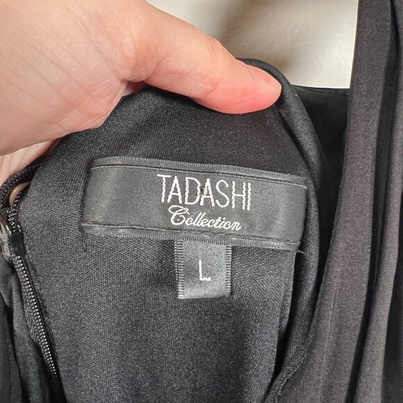 Tadashi Collection Halter Gown Dress Size Large Black Formal Maxi Event Evening - Picture 3 of 11